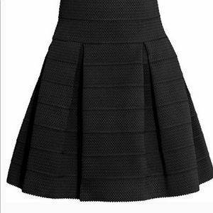New York & Company Black Modern Pleated Skirt